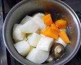 長芋と鶏ムネ肉の煮物作り方4写真