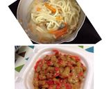 納豆乗せ！粕汁うどん作り方3写真