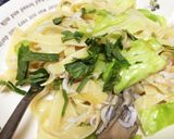 牡蠣とキャベツとしらすのパスタ作り方5写真