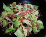 野菜と挽肉のオイスターソース炒め作り方3写真