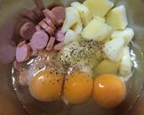 卵焼き(ウィンナー＋じゃが芋）作り方4写真