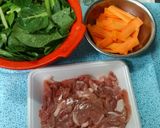 熱々☆小松菜と豚肉のトロトロあんかけ作り方1写真