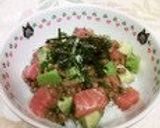 ぶり納豆アボカド丼！簡単！作り方5写真