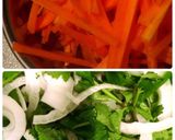 人参のてんぷらとパクチーの入ったかき揚げ作り方1写真