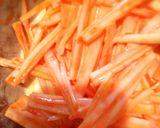 人参のてんぷらとパクチーの入ったかき揚げ作り方2写真