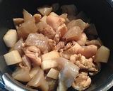 節約料理♪鶏皮と大根の甘辛炒め煮作り方4写真