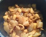 節約料理♪鶏皮と大根の甘辛炒め煮作り方5写真