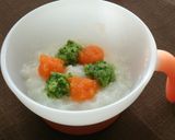 ☆彩り野菜と鱈のおかゆ☆離乳食中期作り方3写真