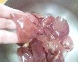 鶏レバーのウスターソース煮作り方1写真