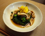 焼ききのことほうれん草のおひたし作り方8写真