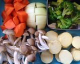 たっぷり野菜とチキンのトマト味噌煮込み♪作り方3写真