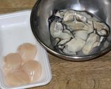 牡蠣とほたてのじゃこ炒め作り方1写真