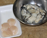 牡蠣とほたてのじゃこ炒め作り方1写真