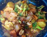 たっぷり野菜とチキンのトマト味噌煮込み♪作り方6写真