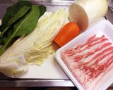 白菜と豚バラのカラフルなミルフィーユ煮作り方1写真