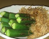 オクラの素焼き鰹醤油作り方3写真