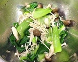 簡単☆青梗菜ときのこの海苔ナムル作り方3写真