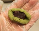 クリスマスの 和菓子（柊 /ヒイラギ)作り方13写真