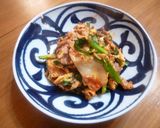 にら玉豚キムチ♪作り方4写真