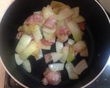 ほうれん草とベーコン牛乳スープパスタ作り方3写真