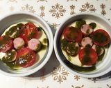 バジルとウィンナーで彩りココットカマン＊作り方2写真