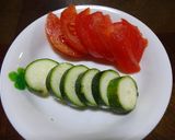 トマトとズッキーニdeココットカマン♪作り方1写真