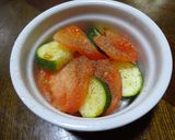 トマトとズッキーニdeココットカマン♪作り方4写真