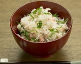 土鍋炊飯☆しらすのうめ風味ご飯作り方6写真