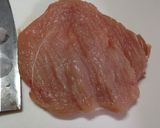 ヘルシー♪胸肉ロールの油揚げ巻き☆作り方1写真