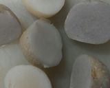里芋にえび挟み 隠し味ゴマドレからあげ作り方2写真