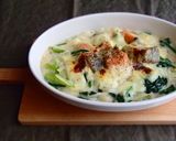 ●サーモン●サーモンとほうれん草グラタン作り方5写真