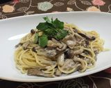 濃厚ソースが絡まる♡きのこクリームパスタ作り方6写真