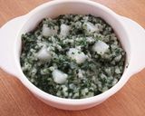 離乳食☆中期　かぶとほうれん草のおじや作り方3写真
