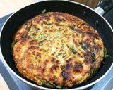 簡単！キムチとニラと納豆のチヂミ作り方5写真