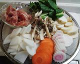 お雑煮　野菜色々お吸い物仕立て♬作り方1写真