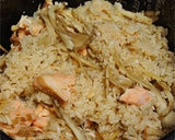めんつゆで美味♡秋鮭と舞茸の炊き込みご飯作り方7写真