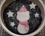 簡単！デコ弁　蒲鉾でくまさん雪だるま弁当作り方5写真