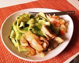 うどんdeカルボナーラ/ほうれん草ソース作り方7写真