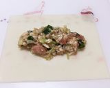 【酒の肴】激旨！豆腐と明太子のしそ棒餃子作り方4写真