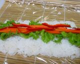 わさび菜でちょっぴり辛い大人の野菜寿司作り方3写真