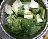 チンゲン菜 ニラ ひらたけの スープ！作り方3写真