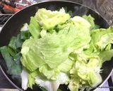 豚肉とレタスと九条ねぎの和風炒め作り方3写真