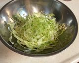 千切りキャベツ入 お好み焼き風 玉子焼き作り方1写真