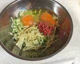 千切りキャベツ入 お好み焼き風 玉子焼き作り方3写真