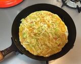 千切りキャベツ入 お好み焼き風 玉子焼き作り方5写真