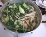 チンゲン菜 ニラ ひらたけの スープ！作り方5写真