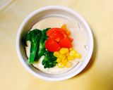 ベーコンと温野菜、パン粉のココットカマン作り方3写真