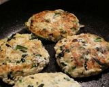 ほうれん草、豆腐のきのこソースハンバーグ作り方4写真