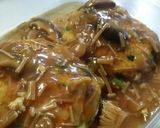 ほうれん草、豆腐のきのこソースハンバーグ作り方6写真