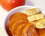 とろっと柿とパンケーキのココットカマン作り方3写真